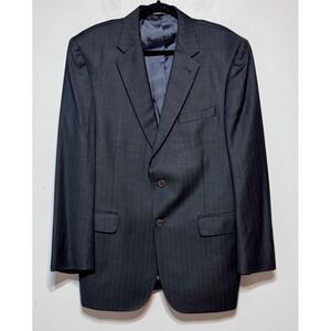 Jos. A. Bank Gordon 41R Charcoal Pinstripe 100% Wool Blazer Old‎ Money Luxury
